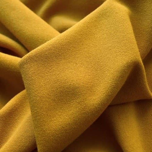 Crepe Fabric Material- 4 Yards - Mustard Yellow