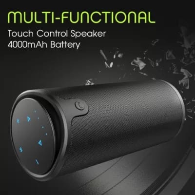 Zealot S8 Wireless Bluetooth Power Bank Speaker With Touch Control - Black