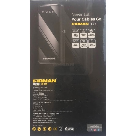 Marvel P15 15000mAh Power Bank - Black