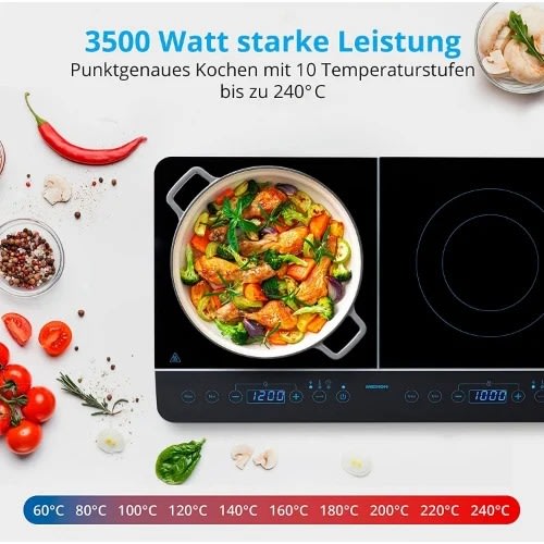 Double Induction Hotplate - 3500w - MD-15324