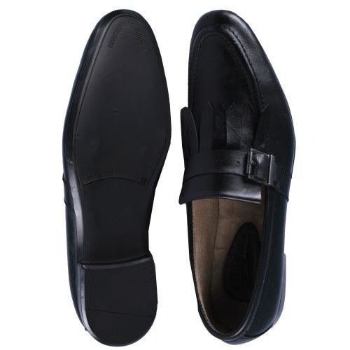 Men's Slip On With Flap And Buckle Detail - Black