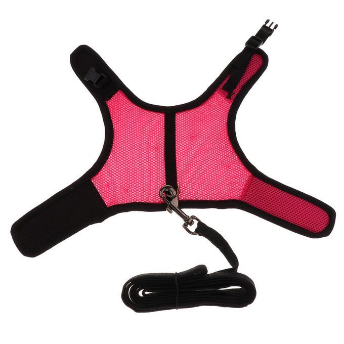 Small Pet Rabbit Harness Leash Set Adjustable Hamster Harness Peach L