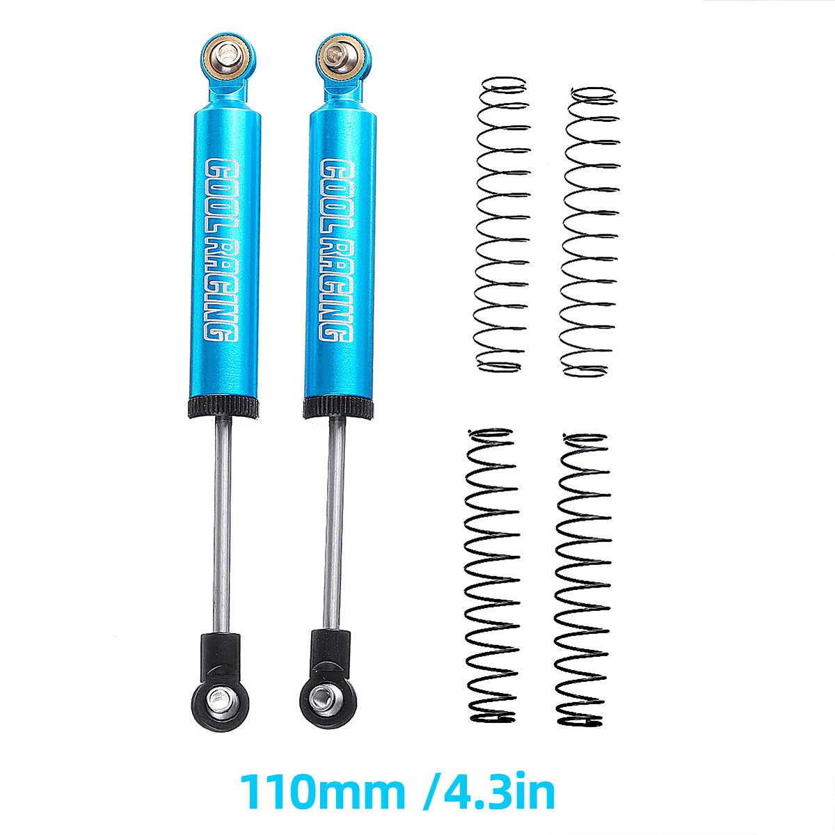 2/4pcs Metal Shock Absorber Damper RC Parts For D90 SCX10 90046 TR 1/10 RC Car Blue 110mm