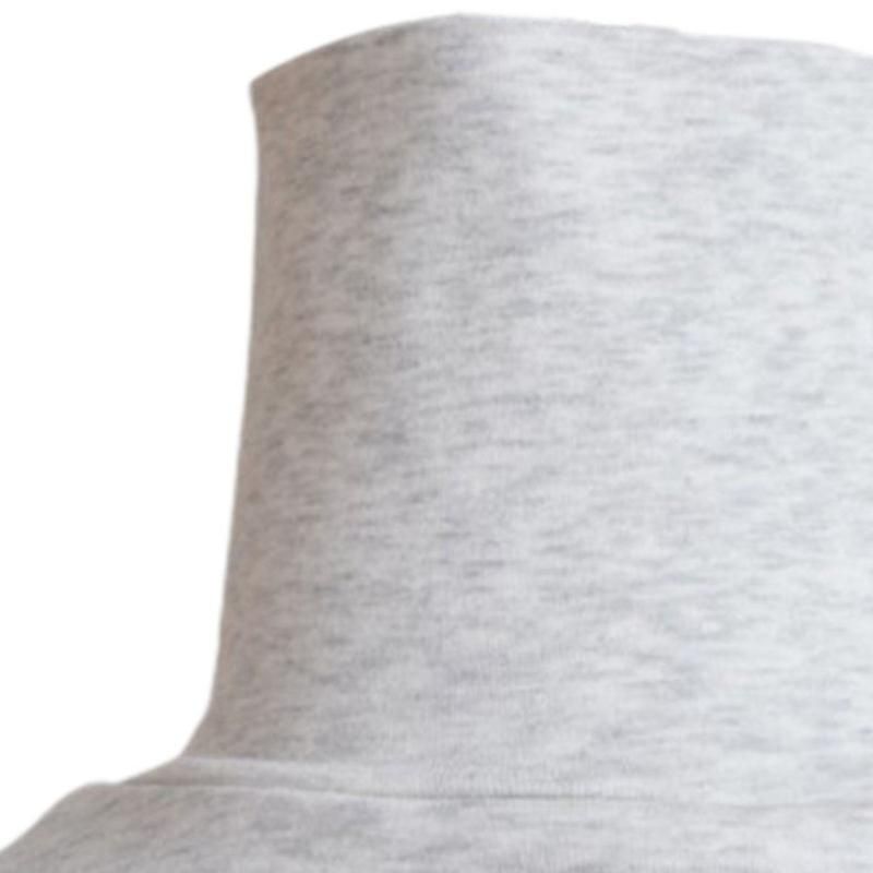 Neck Wrap Turtleneck Solid Color Simple Unisex Fake-Grey