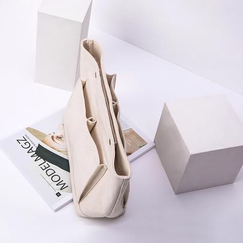 Eco Cotton Canvas Insert Handbag Purse Organizer Bag In Bag Large Size