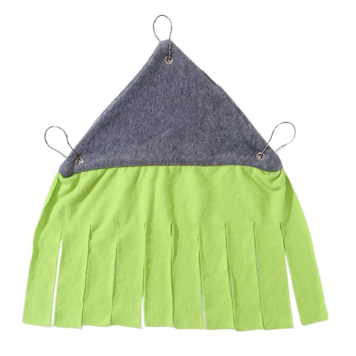 Small Animal Hammock Bed Tassel Strip Tent Cozy Ventilation Greenish