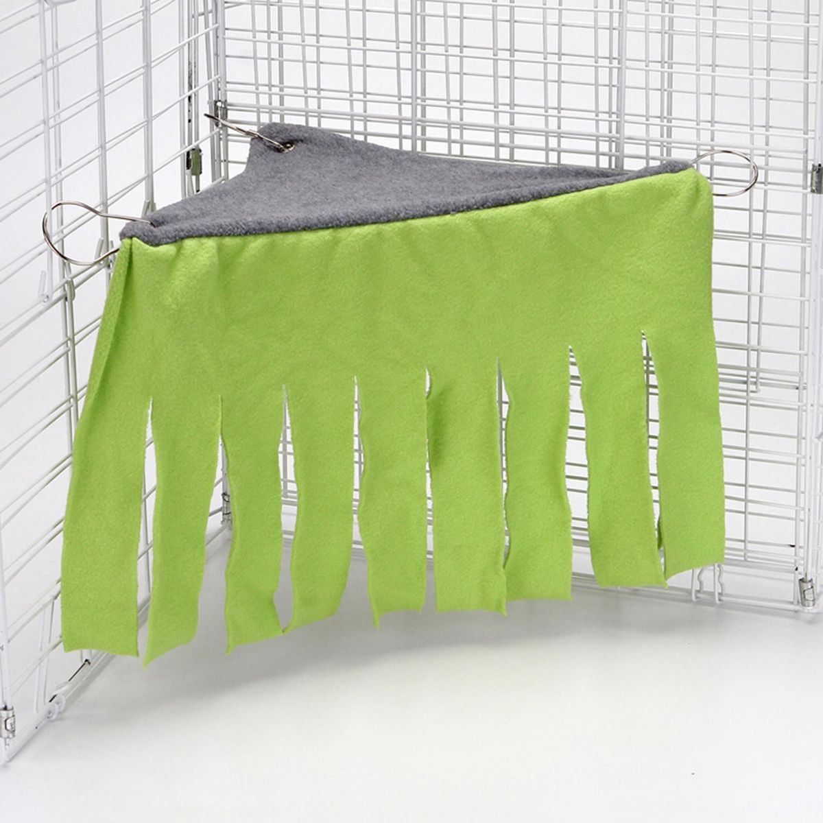 Small Animal Hammock Bed Tassel Strip Tent Cozy Ventilation Greenish