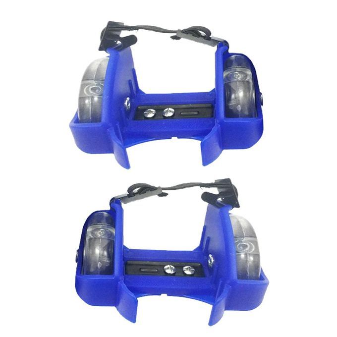 Roller Boot LED Light Roller Skate Wheels Heels Flashing Kids Blue