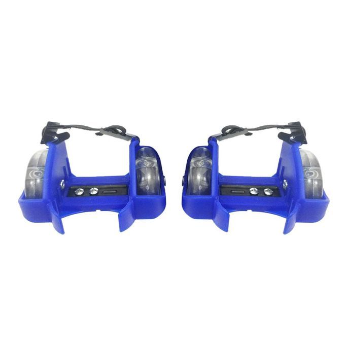 Roller Boot LED Light Roller Skate Wheels Heels Flashing Kids Blue