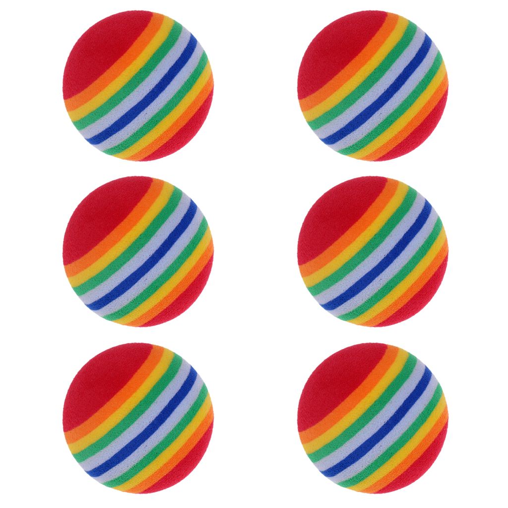 Prettyia 6pcs Soft Sponge  Practice Balls Indoor Red