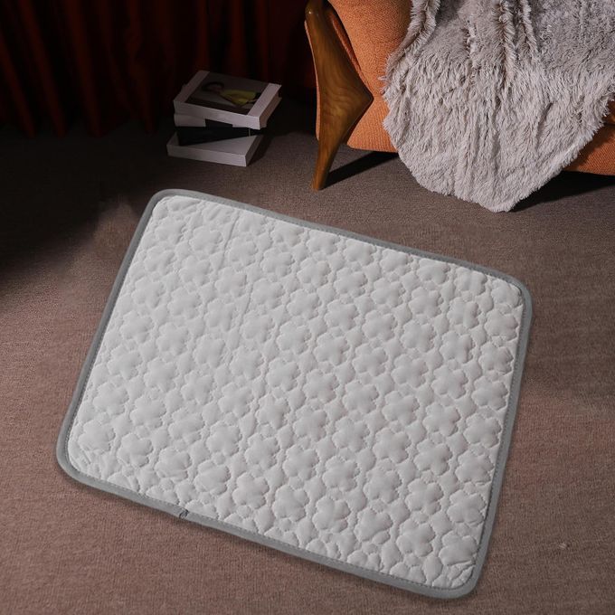 Portable Cooling Mat Dog Summer Washable For Heat Relief Ice Grey