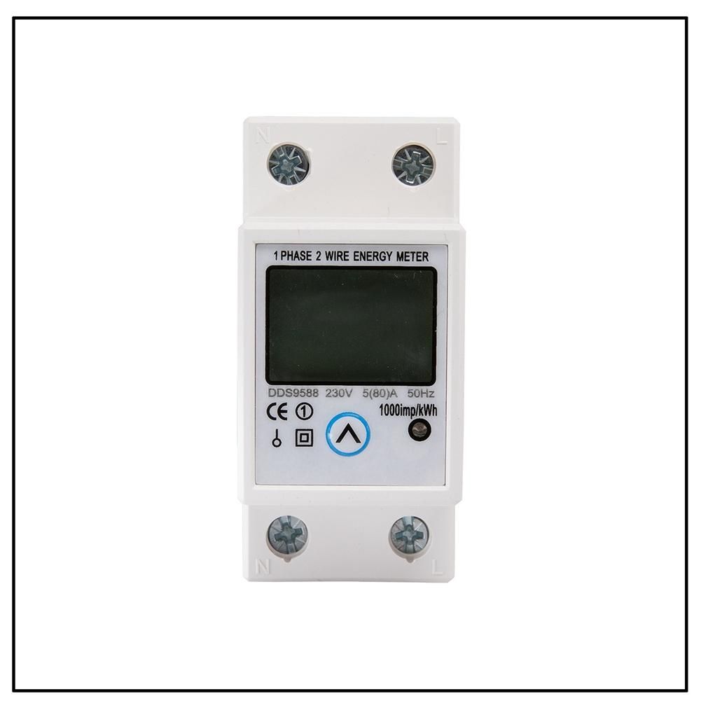 Din Rail Single Phase Energy Meter Reset Reset Zero Voltage Current Power Consumption Counter Digital Wattmeter AC230V