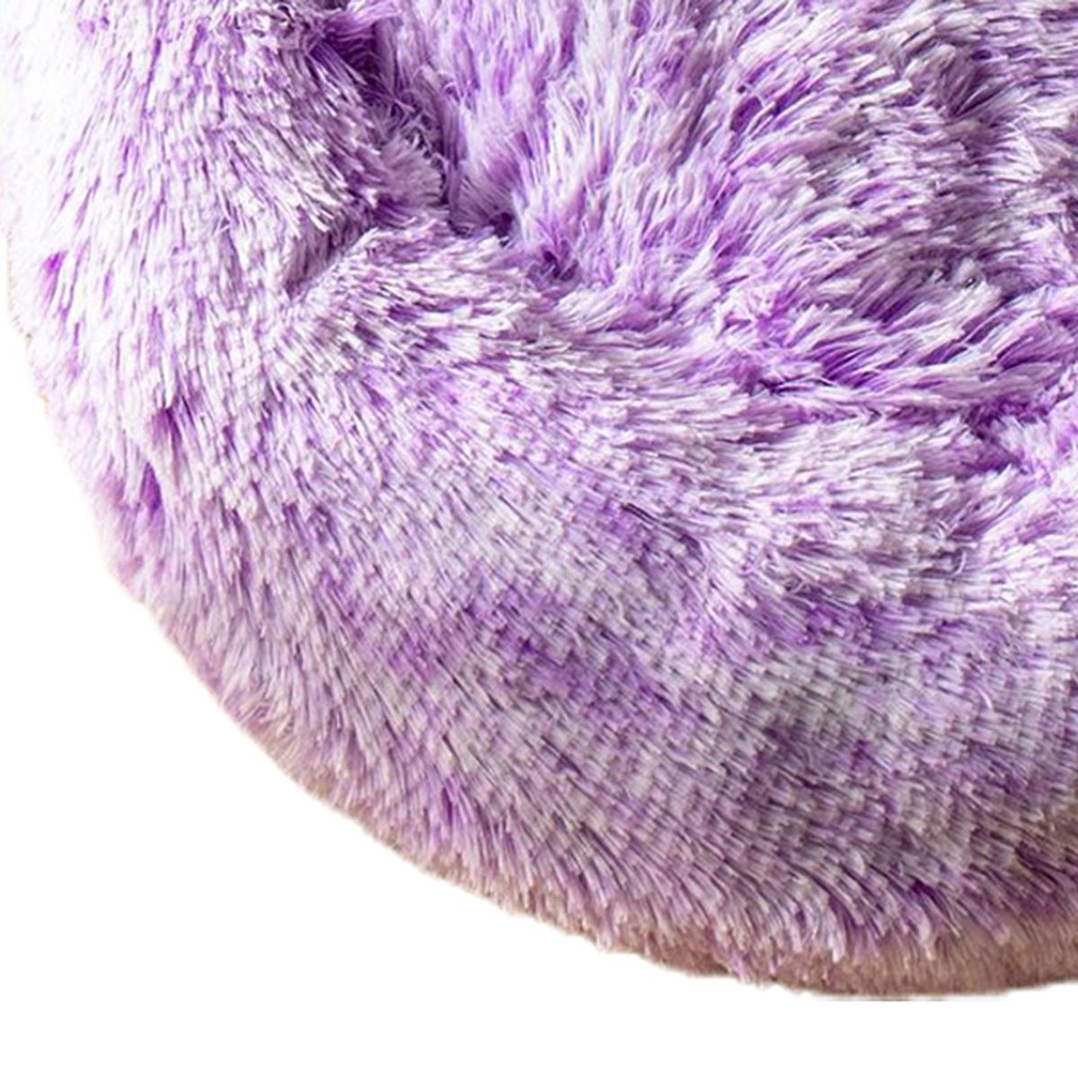 Pet Sleeping Cushion Round Cat Bed Winter Pet Dog Cushion Mats Purple