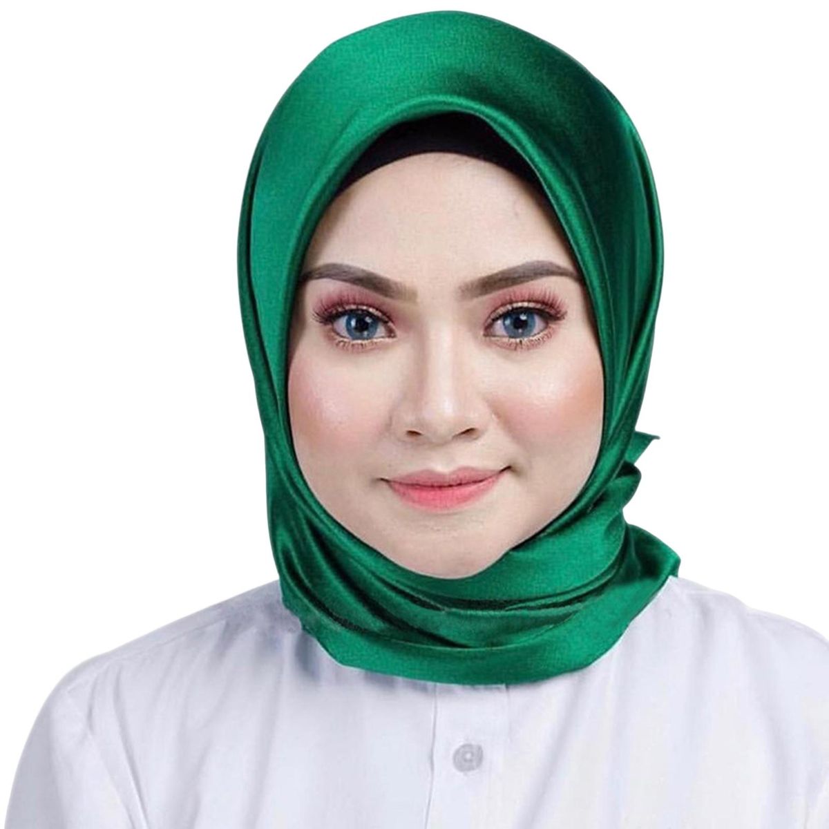 Women Head Wrap Vivid Color Wear Resistant Washable-Green