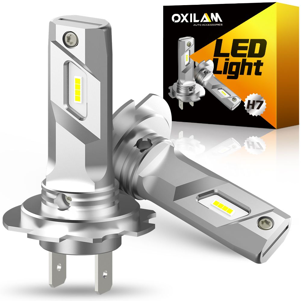 2Pcs H7 LED Headlight Fanless 2023 Car Light For VW Passat Golf 7 Polo Audi A4 B8 B6 A3 8P Q7 Mazda
