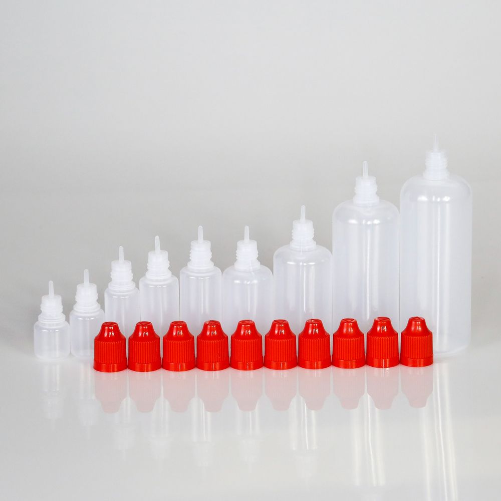 5Pcs 3ml 5ml 10ml 15ml 20ml 30ml 50ml 100ml 120ml LDPE Plastic Squeeze Dropper Bottle Removable Cap Filling Container(#Red)