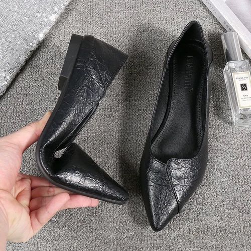 Ladies Classic Pointed Toe Fashion High Heels-Black