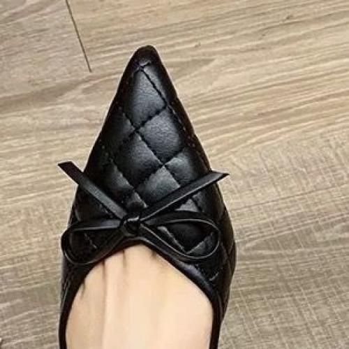 Ladies Classic Pointed Toe Fashion High Heels-Black