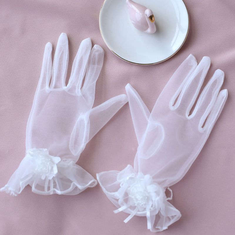 Bridal Gowns Accessories Thin Mesh Flowers With Fingers