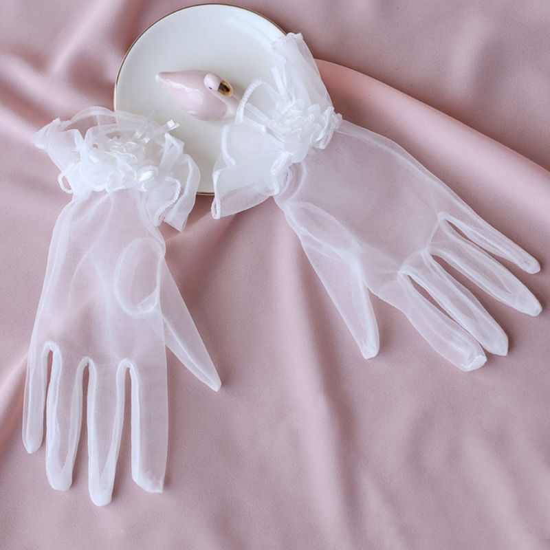 Bridal Gowns Accessories Thin Mesh Flowers With Fingers