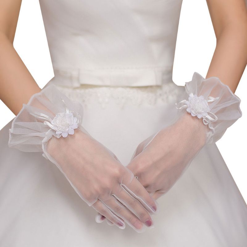 Bridal Gowns Accessories Thin Mesh Flowers With Fingers