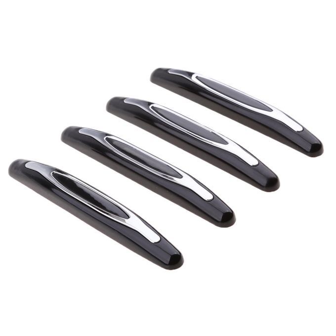 4 Pieces Black Universal Car Door Edge Bumper Protector Guard Black