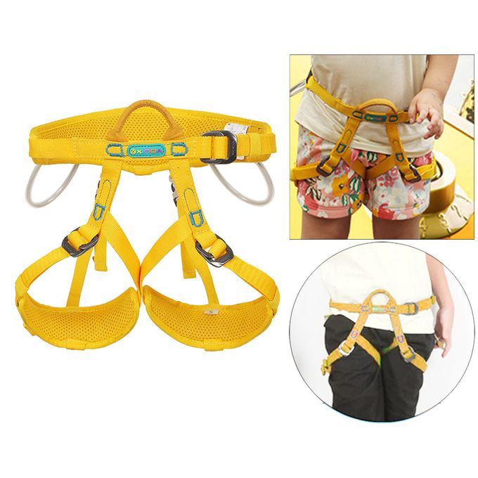 Outdoor Half Body Safety Rock Climbing Work Tree Rappelling Yellow