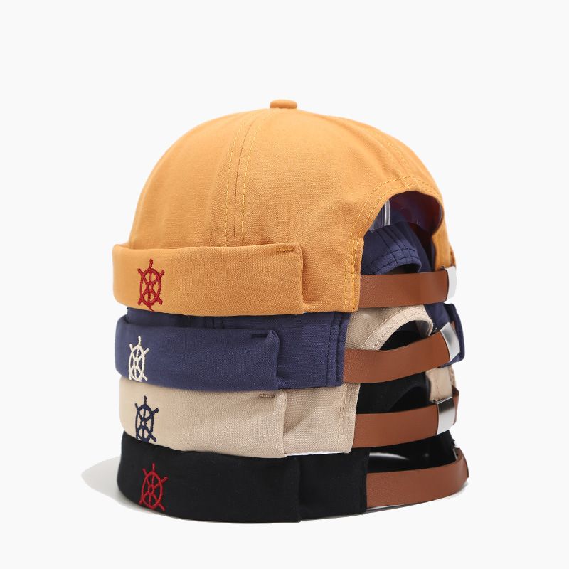 Unisex Adjustable Brimless Hat Men Women Retro