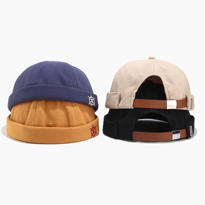 Unisex Adjustable Brimless Hat Men Women Retro