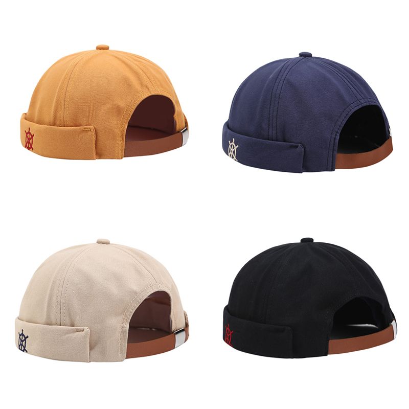 Unisex Adjustable Brimless Hat Men Women Retro