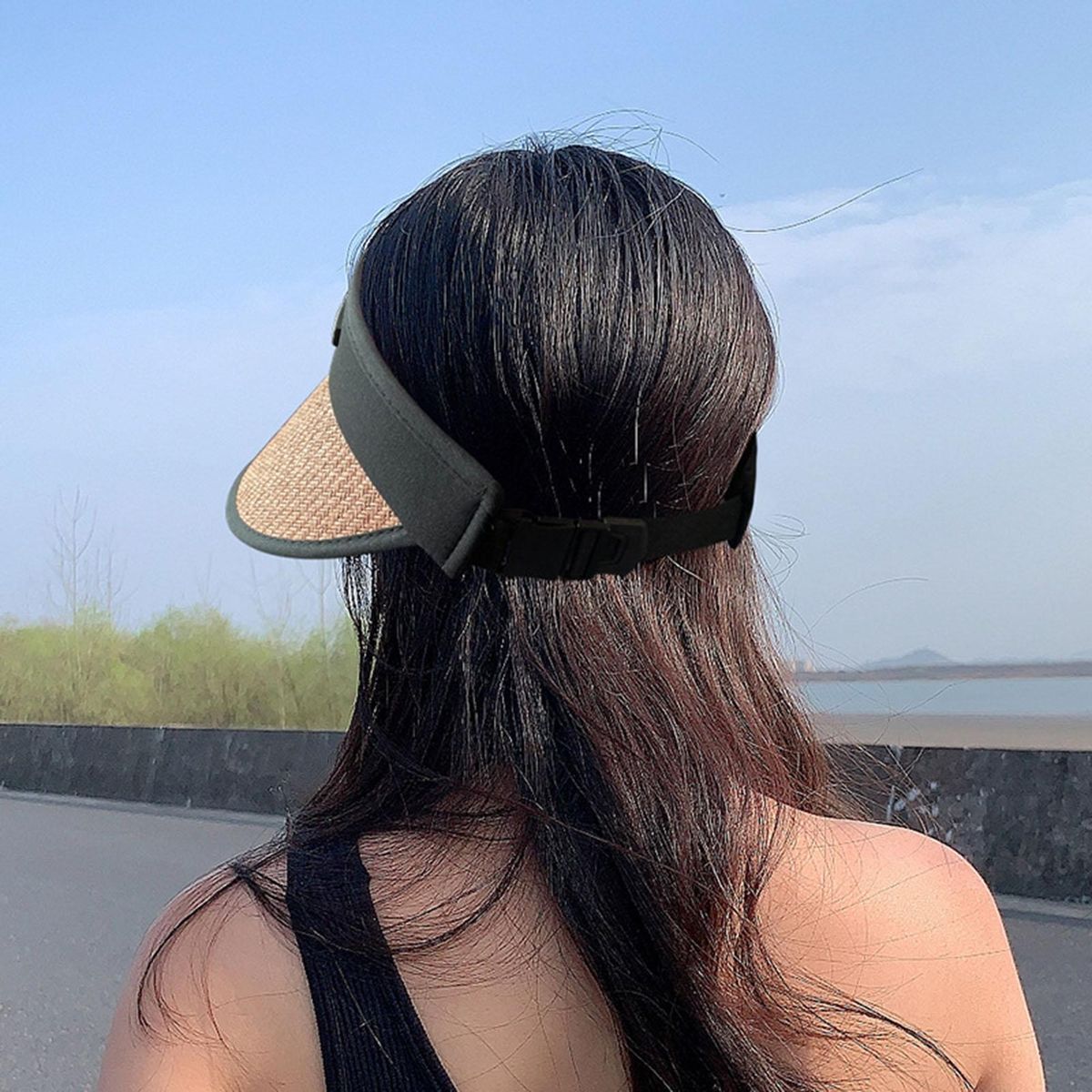 Summer Hat Lady Outdoor Beach Sun Hat Khaki