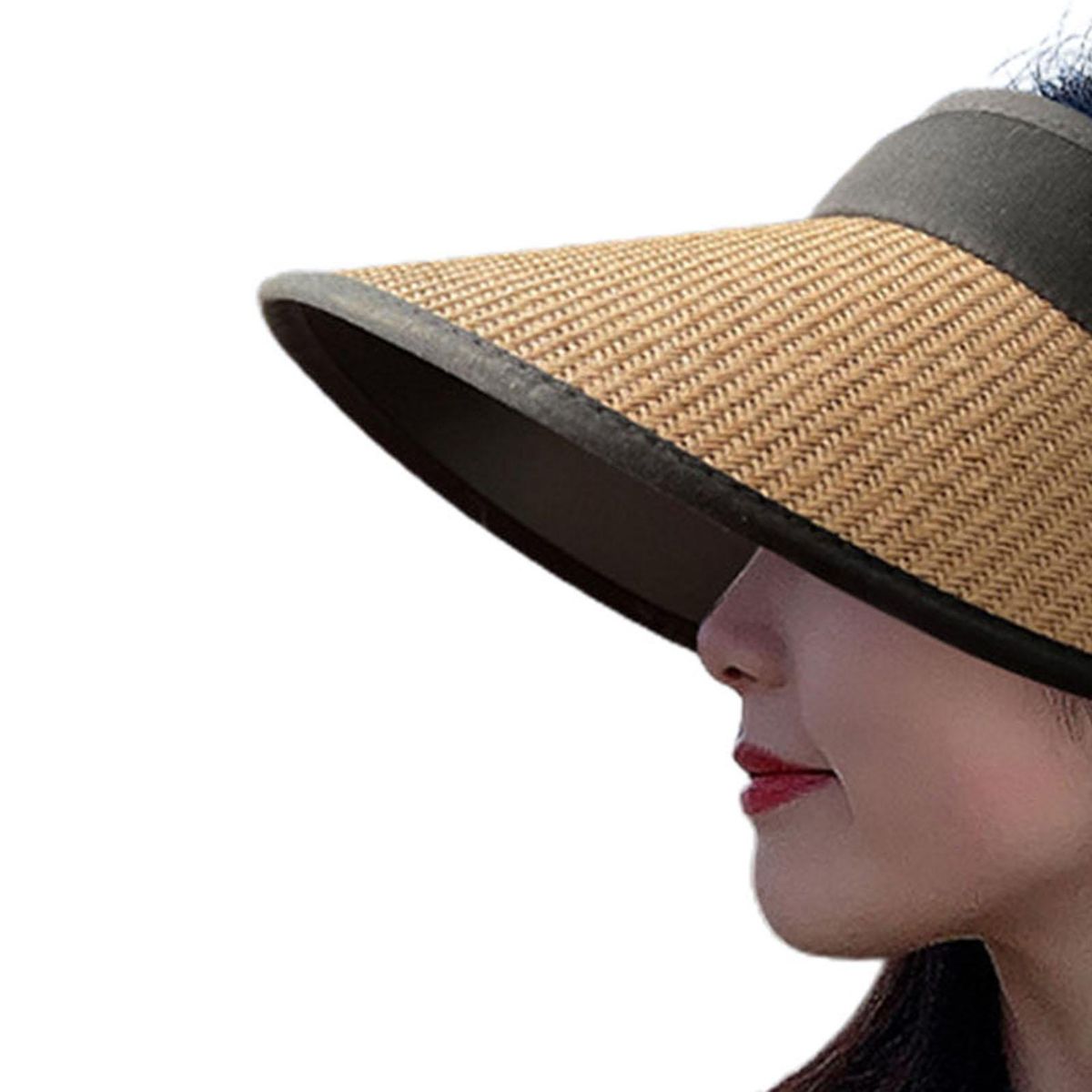 Summer Hat Lady Outdoor Beach Sun Hat Khaki