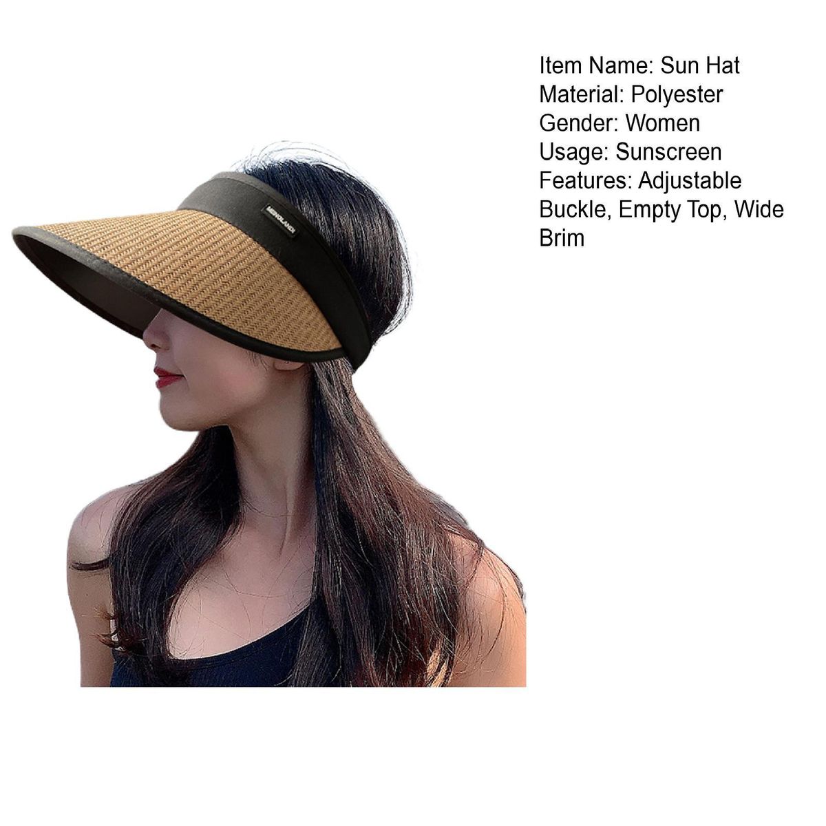Summer Hat Lady Outdoor Beach Sun Hat Khaki