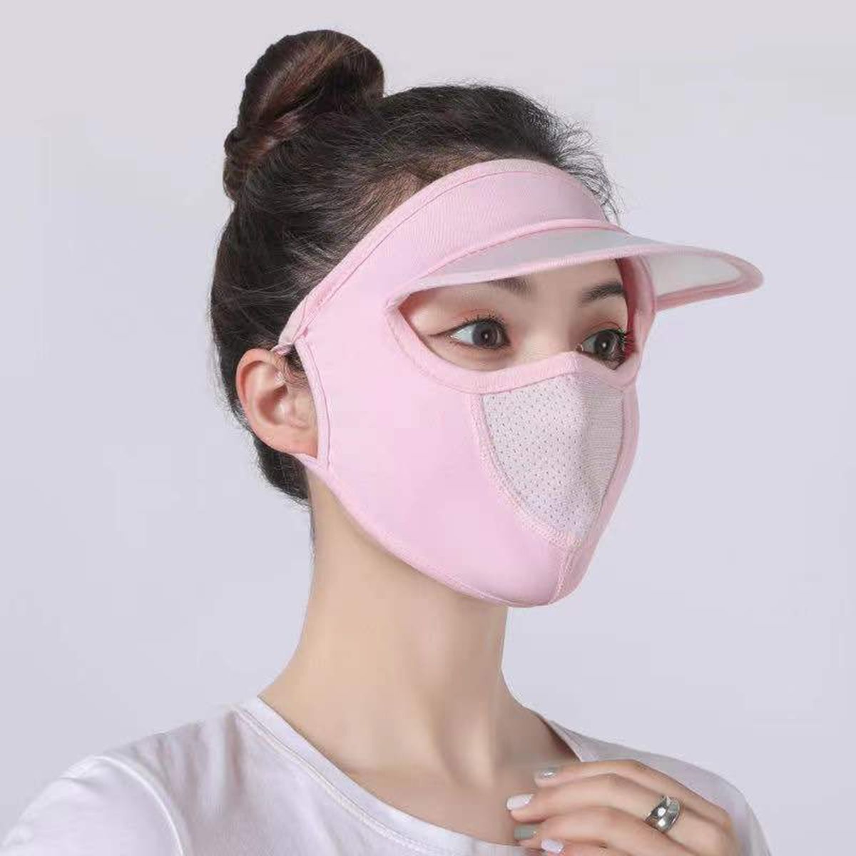 Riding Sunscreen Hat Sun Hat Fishing Riding Headgear Pink