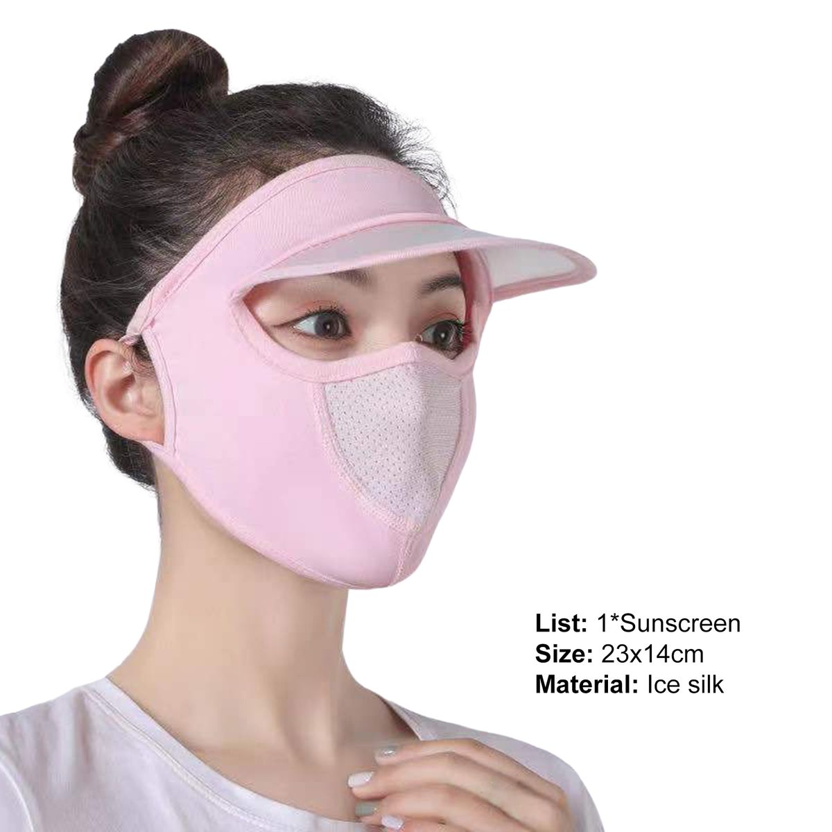 Riding Sunscreen Hat Sun Hat Fishing Riding Headgear Pink