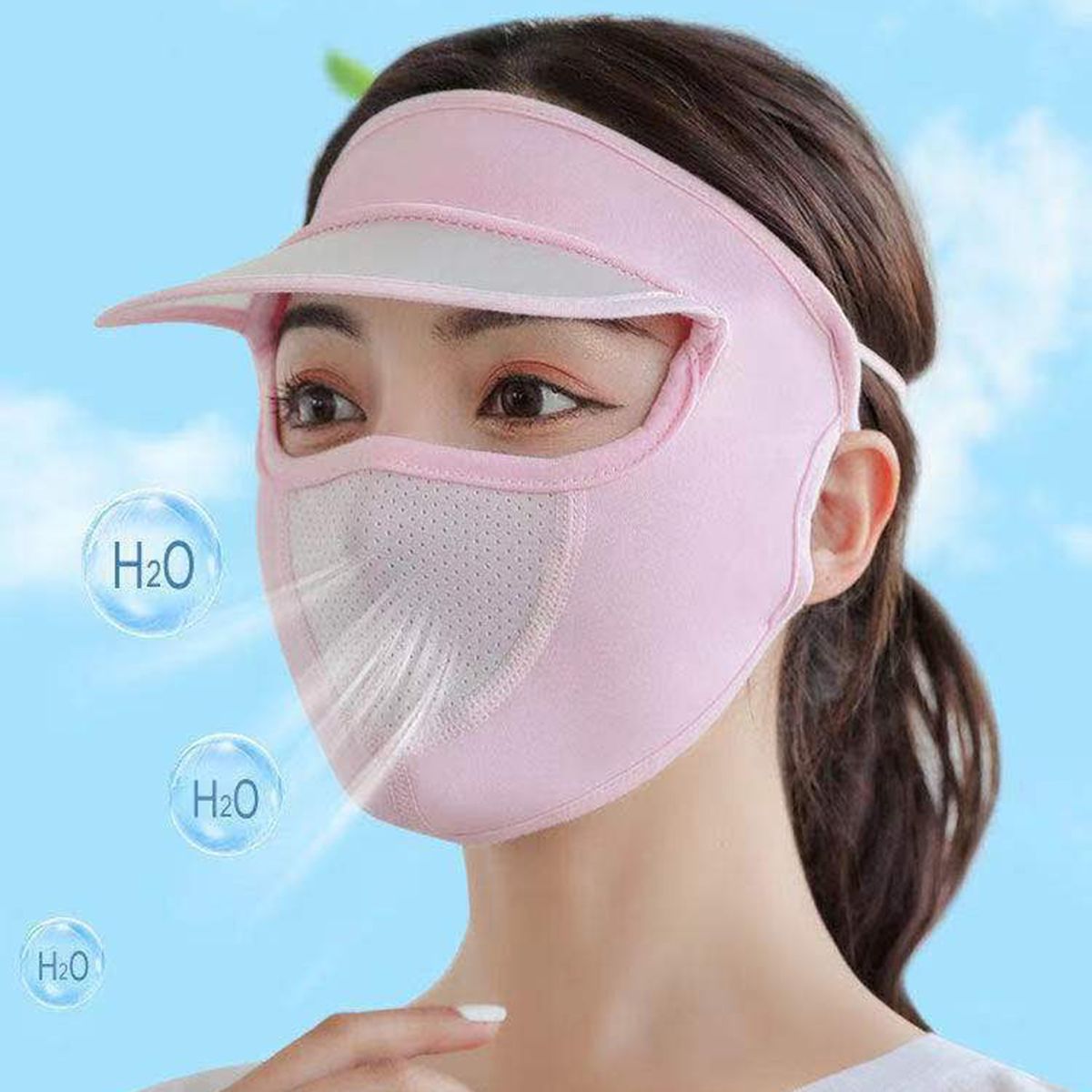 Riding Sunscreen Hat Sun Hat Fishing Riding Headgear Pink