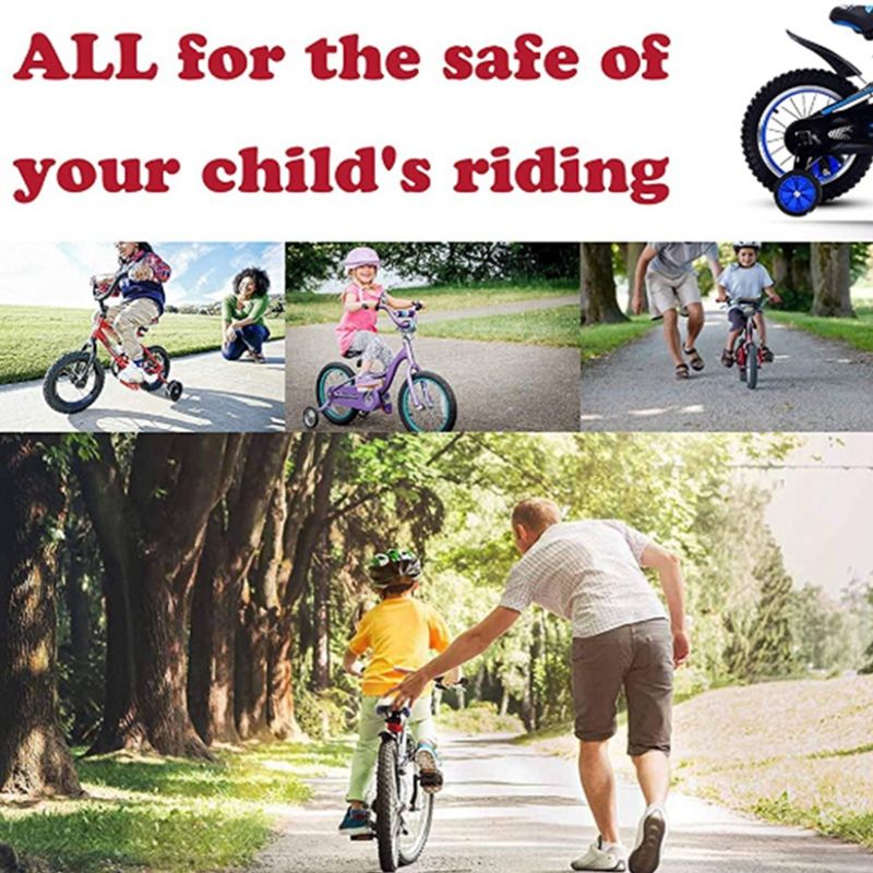 Bicycle Mute Training Wheels For 12 14 16 18 20 Inch Single