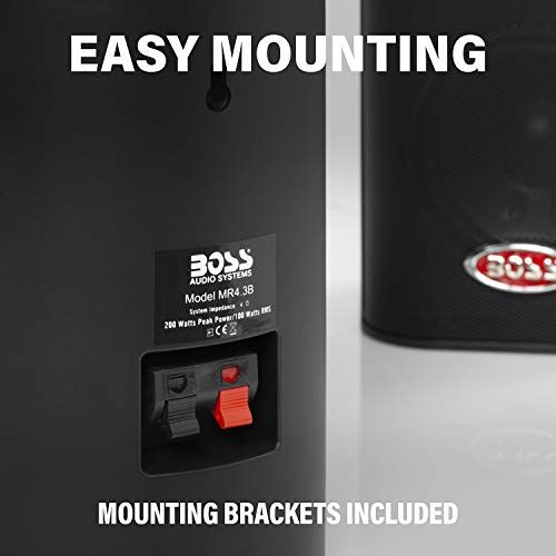 BOSS Audio Systems MR43B 200 Watt Per Pair 4 Inch Full Range