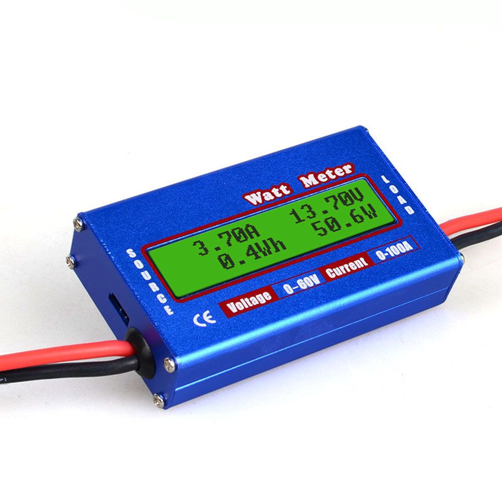 Watt Meter Volt Amp Meter Wattmeter 0-100A 0-60V High Precision Power Meter Watt Meter Balance Voltage Battery Power Analyzer