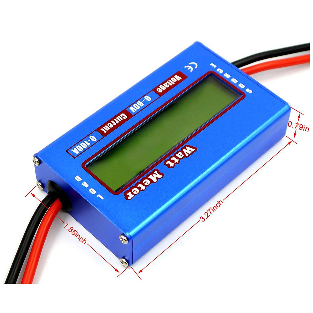 Watt Meter Volt Amp Meter Wattmeter 0-100A 0-60V High Precision Power Meter Watt Meter Balance Voltage Battery Power Analyzer