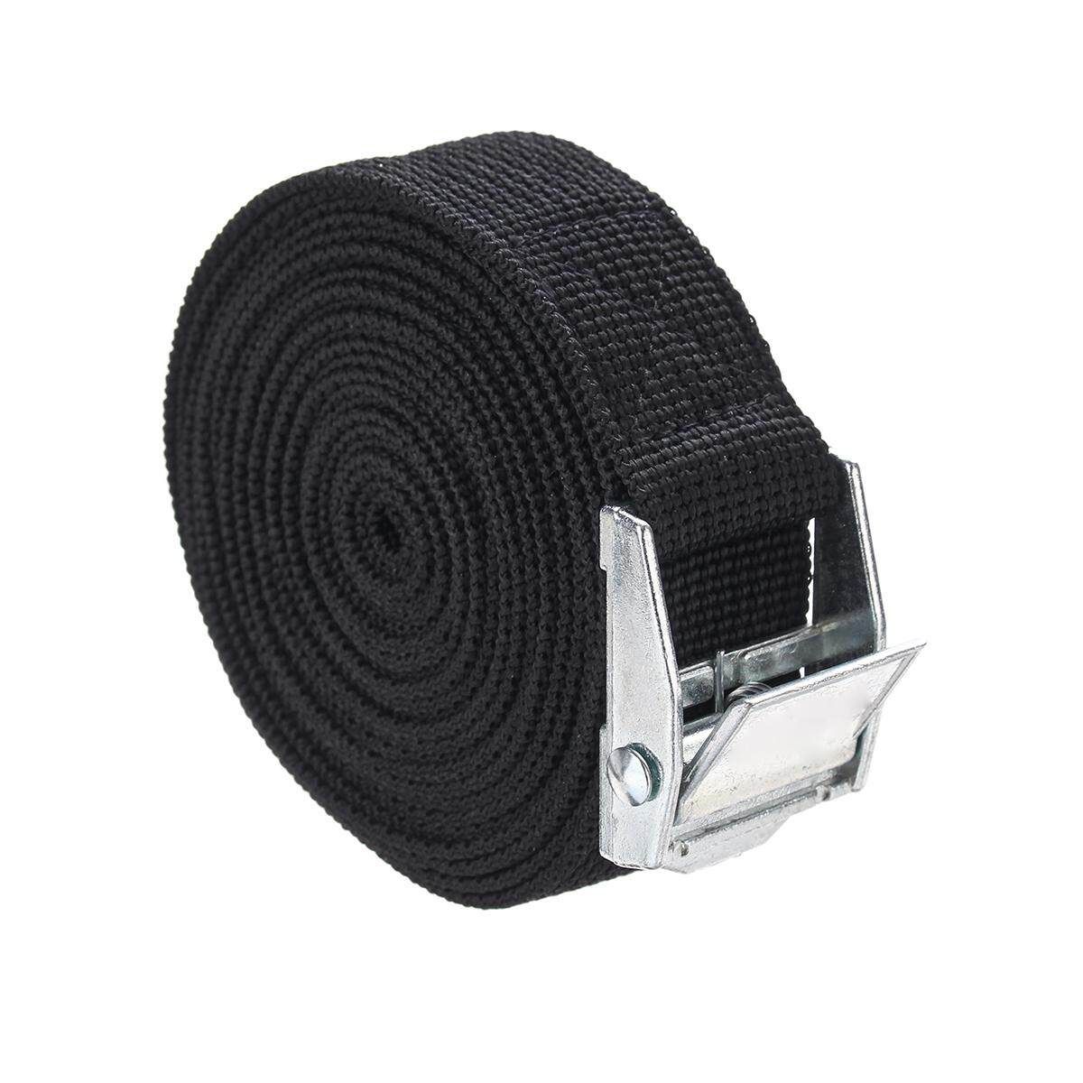 2 Set Of 2 Buckled Straps Tie Down Lashing Cam Buckle Roof Rack 25mm X 3 Mts Black