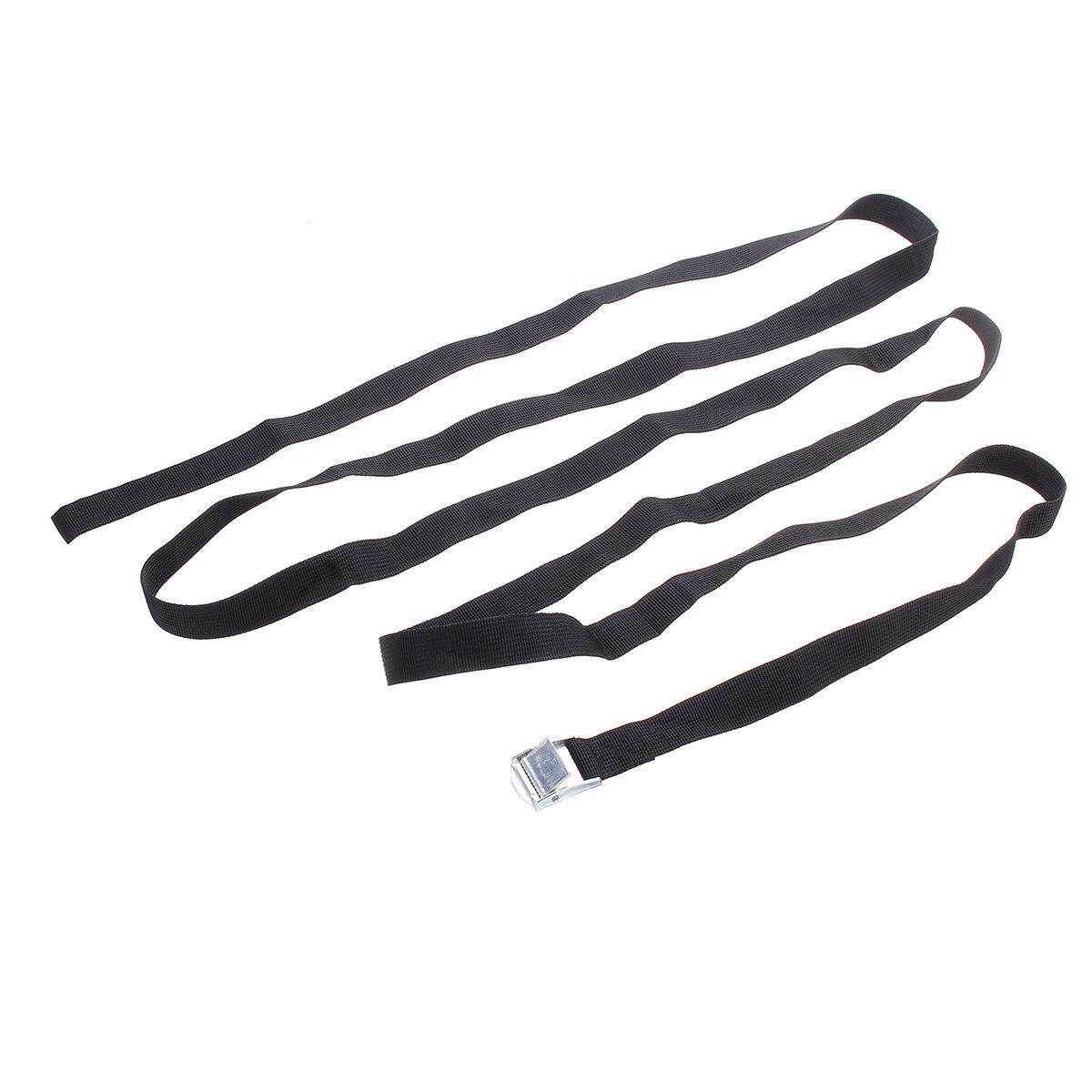 2 Set Of 2 Buckled Straps Tie Down Lashing Cam Buckle Roof Rack 25mm X 3 Mts Black