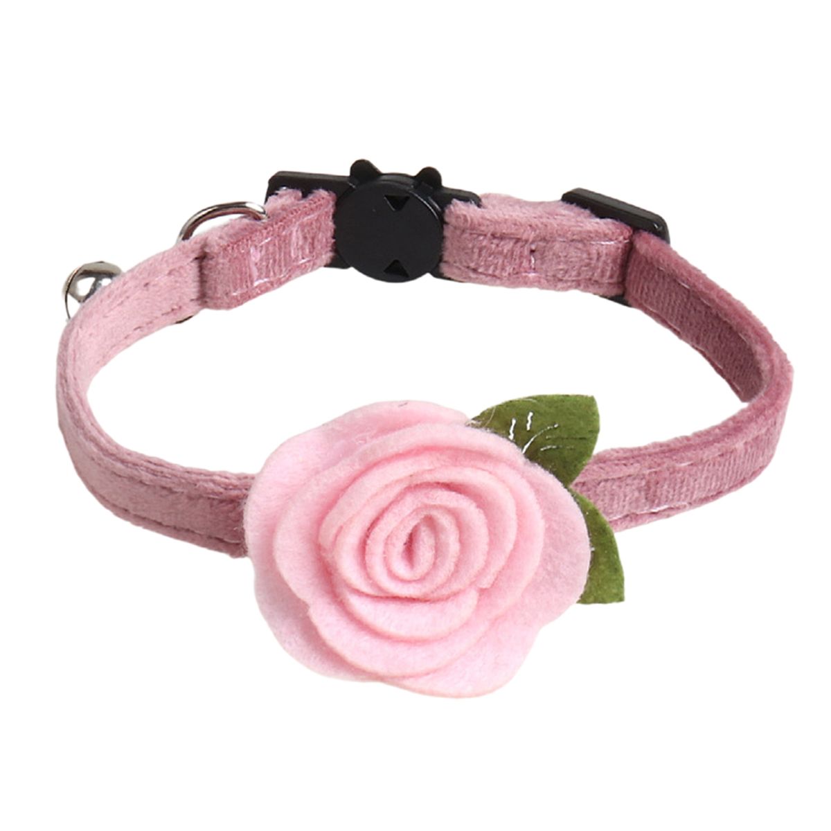 Pet Neck Circle Pet Neck Strap With Mini Bell Pendant Pink