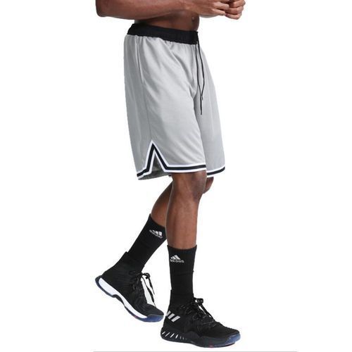 Summer Thin Male Basketball Stripe Training Shorts Casual Shorts Running Sport Shorts Men Gym Fitness Bodybuilding Short Pants(#Black)