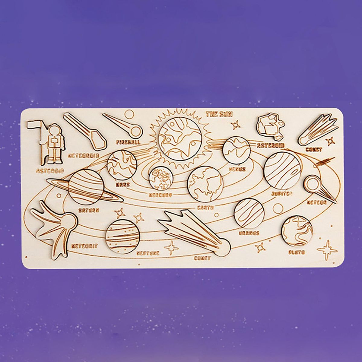 Solar  Game Eight Planets School  Material Science Toys, For Kids Wood