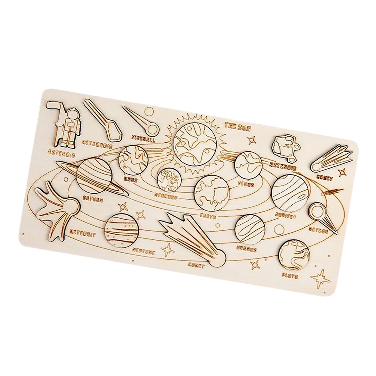 Solar  Game Eight Planets School  Material Science Toys, For Kids Wood