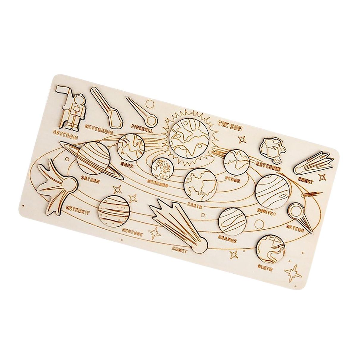 Solar  Game Eight Planets School  Material Science Toys, For Kids Wood