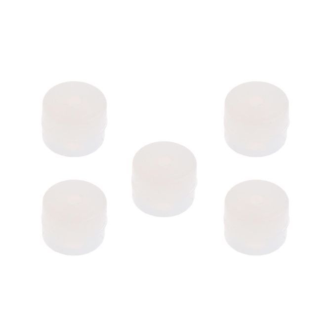5 Pcs Archery Flexible Soft Rubber Kisser Button 6mm Tie In White