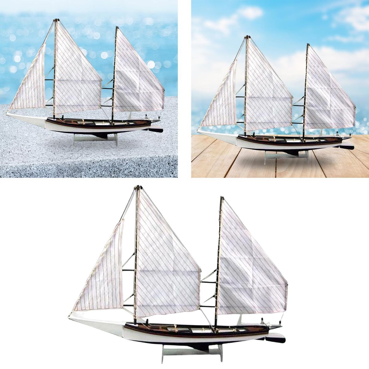 Sailboat Model Kits DIY Assembling Building Kit Sailboat Toys For Home