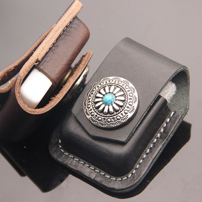 COSY MOMENT Small Box Case For Zippo Handmade Leather